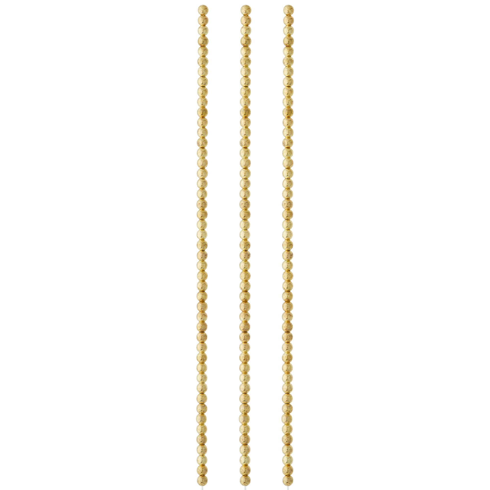 Metallic Gold Round Beads, 2.5mm by Bead Landing™